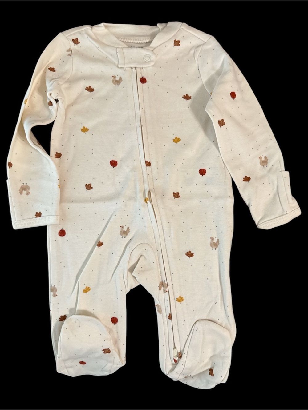 Carter’s Baby Thanksgiving Long-Sleeve 2-Way Zip Sleep & Play 3M NWT